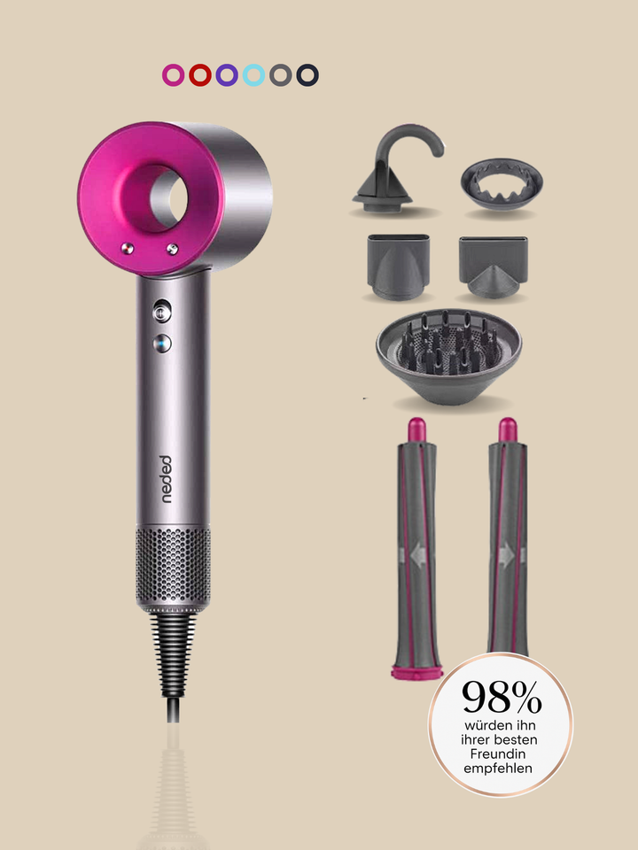Neded Magnetic Pro Haartrockner - mit verschiedenen Aufsätzen