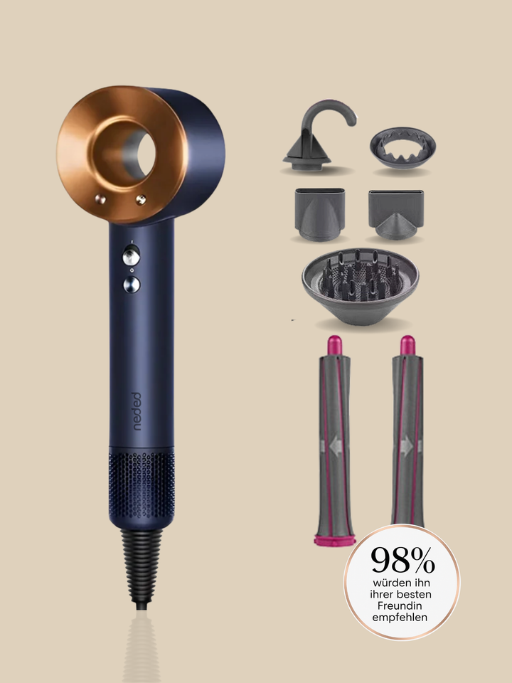 Neded Magnetic Pro Haartrockner - mit verschiedenen Aufsätzen
