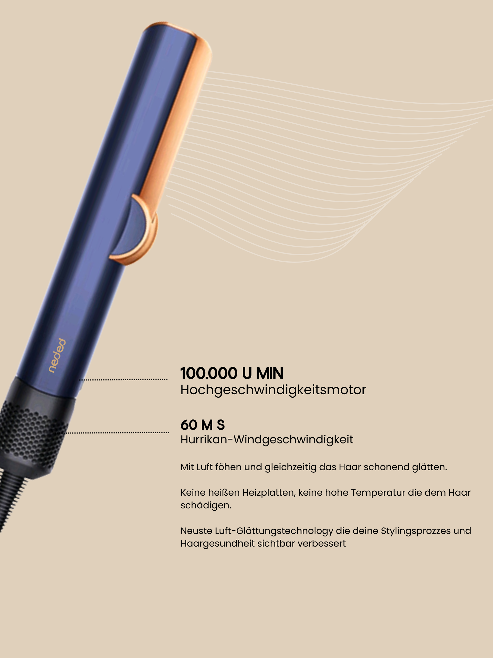 Neded AirStraight Lufthaarglätter
