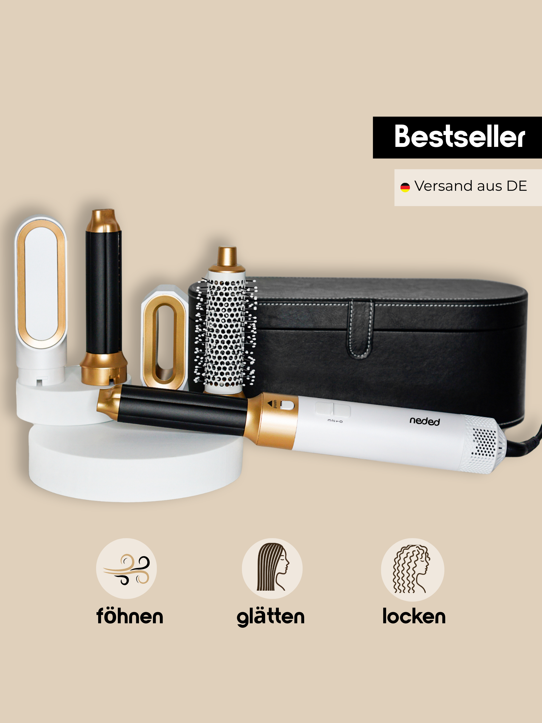 All in One HairStyler + Gratis Lederbox