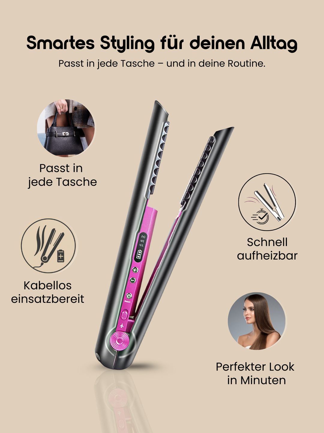 SuperStraight™ - Kabelloser Haarglätter