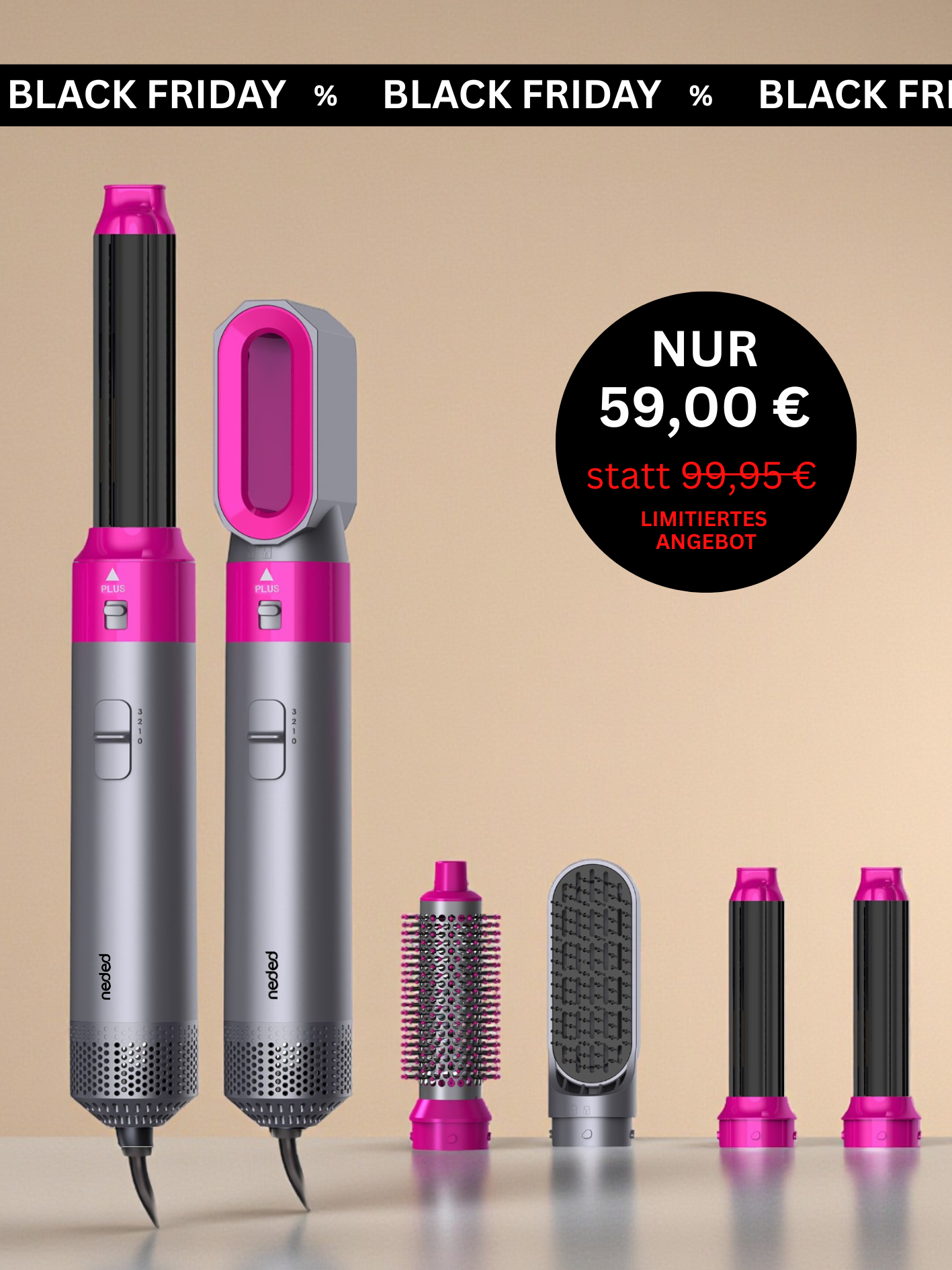 All in One HairStyler + Gratis Lederbox
