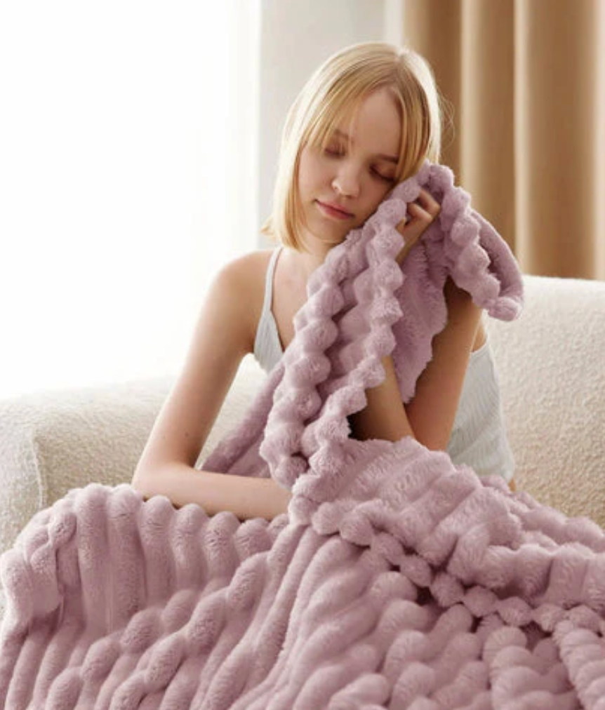 Cozy Fleece Decke, Kuscheldecke, Wohndecke, verschiedene Größen – Neded