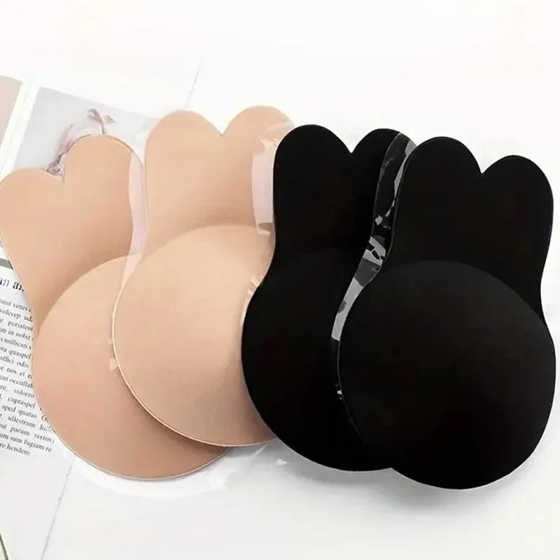 Unsichtbarer Push-Up BH Selbstklebend – Rückenfrei, Wiederverwendbar, Beige, Für Freizügige Outfits