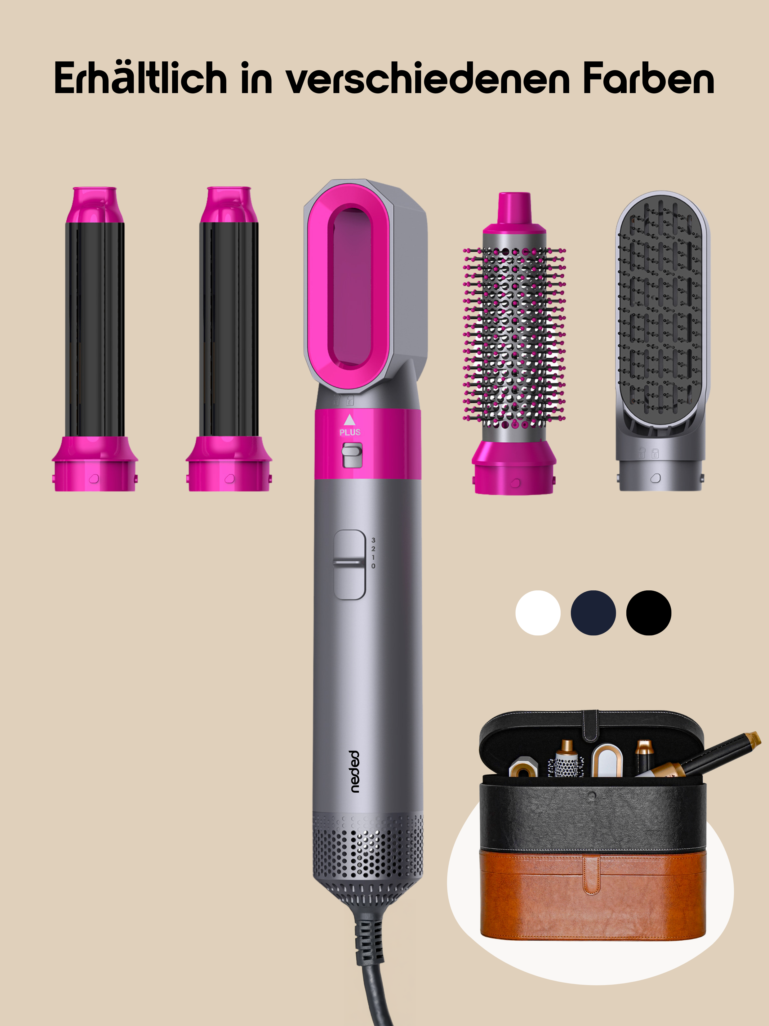 All in One HairStyler + Gratis Lederbox